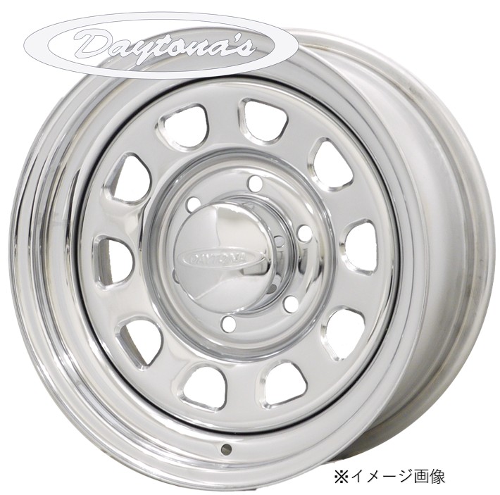 15インチ 5H139.7 6J±00 5穴 DAYTONA'S ホイール 4本 ｸﾛｰﾑ MORITA デイトナズ モリタ