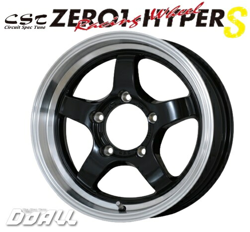 16インチ 5H139.7 5.5J-20 5穴 1本 ゼロワンハイパー S ホイール ZERO1 HYPER S DOALL ブラックリムポリッシュ|シンシアモール 店
