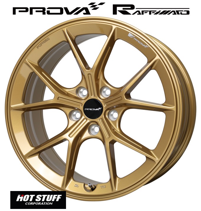 18インチ 5H114.3 8.0J 8J+45 5穴 4本 プローバ ラフィナート ホイール PROVA RAFFINATO HOT STUFF ホットスタッフ プレミアムゴールド