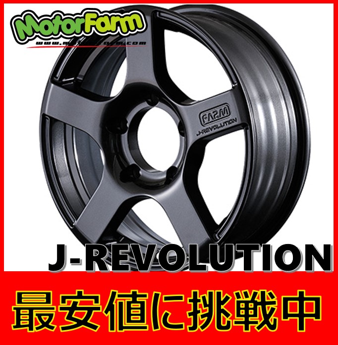 16インチ 5H139.7 5.5J+20 5穴 4本 ホイール J-REVOLUTION MOTOR FARM モーターファーム ガンメタリック｜シンシアモール 店