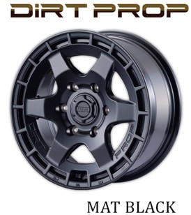 16インチ 6H139.7 7J+38 6穴 1本 ホイール DiRT PROP MOTOR FARM モーターファーム マットブラック