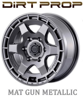 16インチ 6H139.7 7J+38 6穴 4本 ホイール DiRT PROP MOTOR FARM モーターファーム マットガンメタリック｜シンシアモール 店