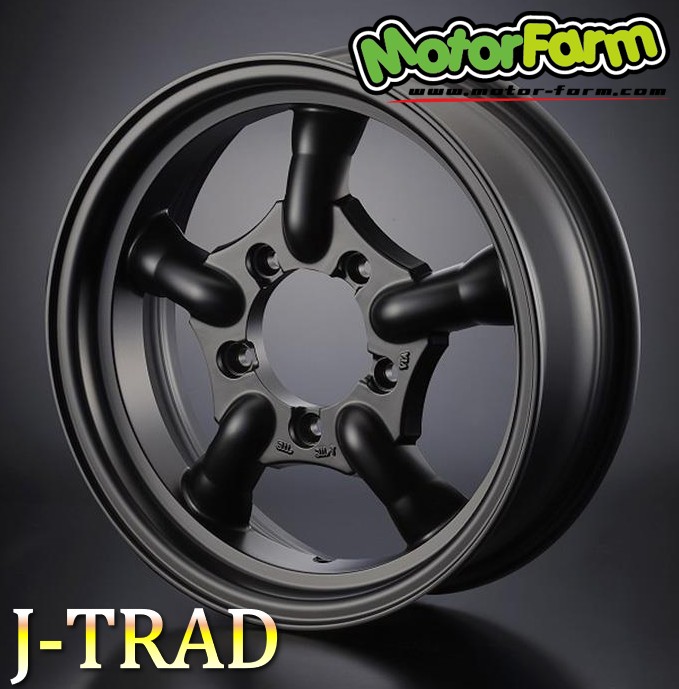 16インチ 5H139 5.5J +20 5穴 4本 ホイール J-TRAD MOTOR FARM モーターファーム マットブラック