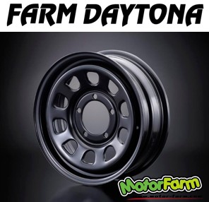 16インチ 5H139 5.5J +20 5穴 1本 ホイール FARM DAYTONA MOTOR FARM モーターファーム ブラック