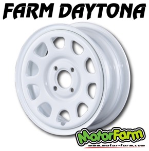 16インチ 5H139 5.5J +20 5穴 4本 ホイール FARM DAYTONA MOTOR FARM モーターファーム ホワイト
