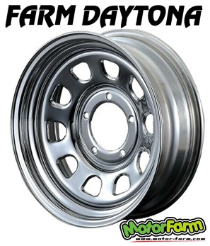 16インチ 5H139 5.5J +20 5穴 4本 ホイール FARM DAYTONA MOTOR FARM モーターファーム クロームメッキ