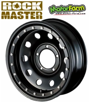 16インチ 5H139 6Ｊ -20 5穴 1本 ホイール DAYTONA ROCK MASTER MOTOR FARM モーターファーム ブラック