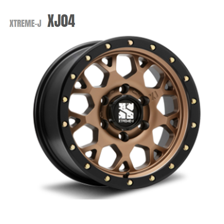 17インチ 6H139.7 8J+20 6穴 1本 エクストリームJ XJ04 ホイール XTREME-J XJ04 MLJ マットブロンズブラックリム KY