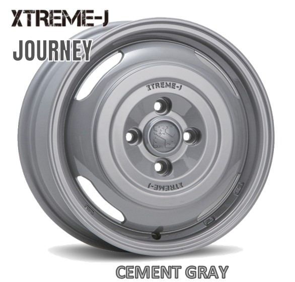 14インチ4H100 4.5J+43 4穴 1本 ホイール XTREME-J JOURNEY MLJ セメントグレー KY