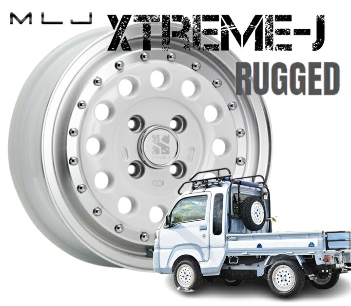 14インチ 5H114.3 5J+48 5穴 1本 エクストリームJ ラギッド タウンエース ホイール XTREME-J RUGGED MLJ ホワイトポリッシュ KY