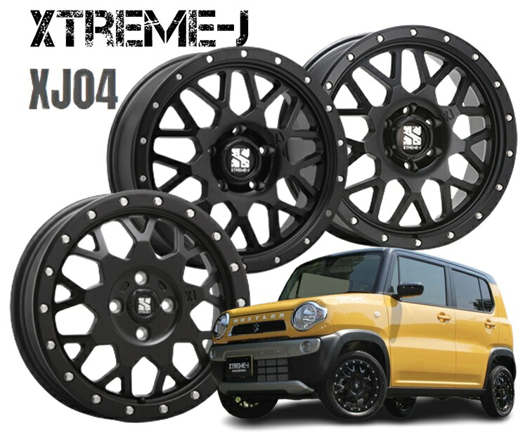16インチ 5H110 6.5J+35 5穴 1本 エクストリームJ XJ04 ホイール XTREME-J XJ04 MLJ サテンブラック KY