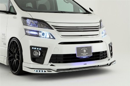 ROWEN ロウェン ヴェルファイア GGH ANH ATH20 後期 Z/ZR フロントスポイラー LEDスポット付 未塗装 プレミアムエディション PREMIUM Edition1T002A20 トミーカイラ|シンシアモール 店