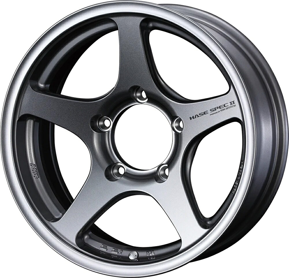 16インチ 5H139.7 6.0J 6J-5 5穴 ウェッズ ハセ スペック ジムニーシエラ 用 ホイール 4本 ライトガンメタリック WEDS HASE SPEC 2|シンシアモール 店