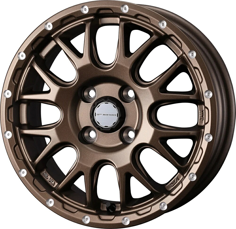 15インチ 4H100 4.5J+45 4穴 ウェッズ マッドヴァンス ホイール 4本 マットブロンズ WEDS MUD VANCE 08｜シンシアモール 店