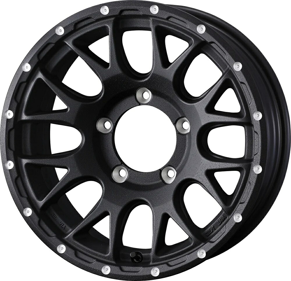 15インチ 5H139.7 6.0J 6J+0 5穴 ウェッズ マッドヴァンス ジムニーシエラ 用 ホイール 1本 フリントブラック WEDS MUD VANCE 08｜シンシアモール 店
