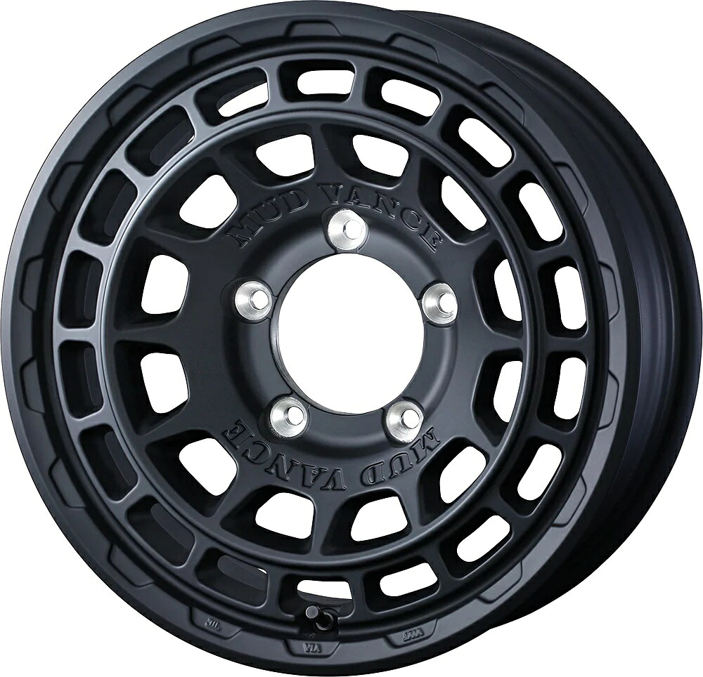 16インチ 5H139.7 5.0J 5J+22 5穴 マッドヴァンス タイプエフ ジムニー 用 ホイール 4本 FULL MAT BLACK フルマットブラック WEDS MUDVANCE X Type F|シンシアモール 店