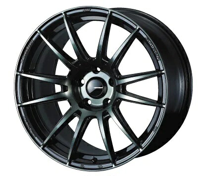 15インチ 4H100 6.0J 6J+48 4穴 ホイール 1本 WBC ウォースブラッククリアー WEDS WedsSport SA-62R