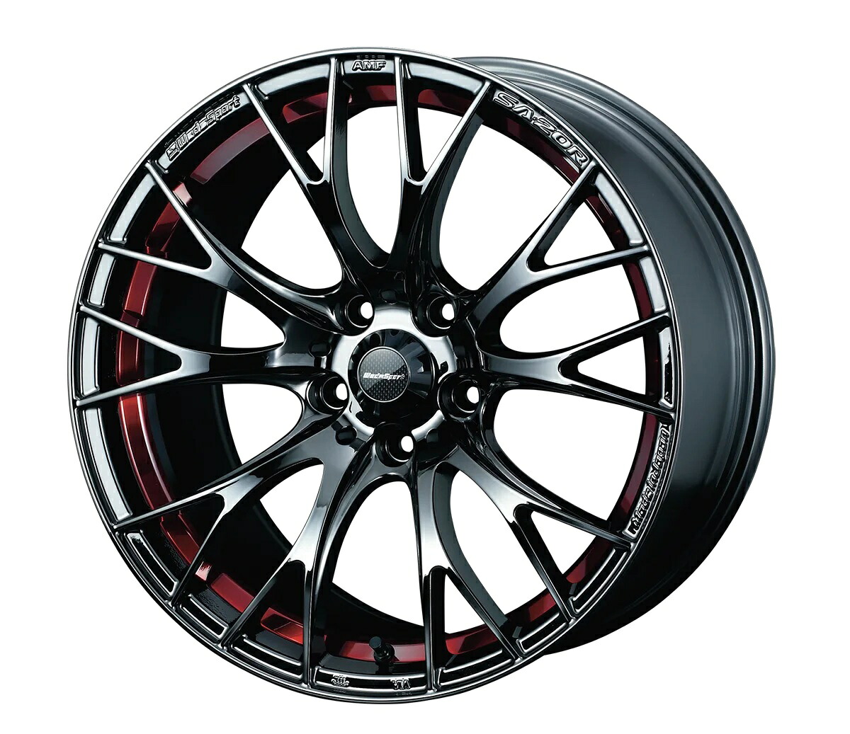 18インチ 5H100 7.5J+45 5穴 ホイール 4本 RLC レッドライトクローム WEDS WedsSport SA-20R｜シンシアモール 店