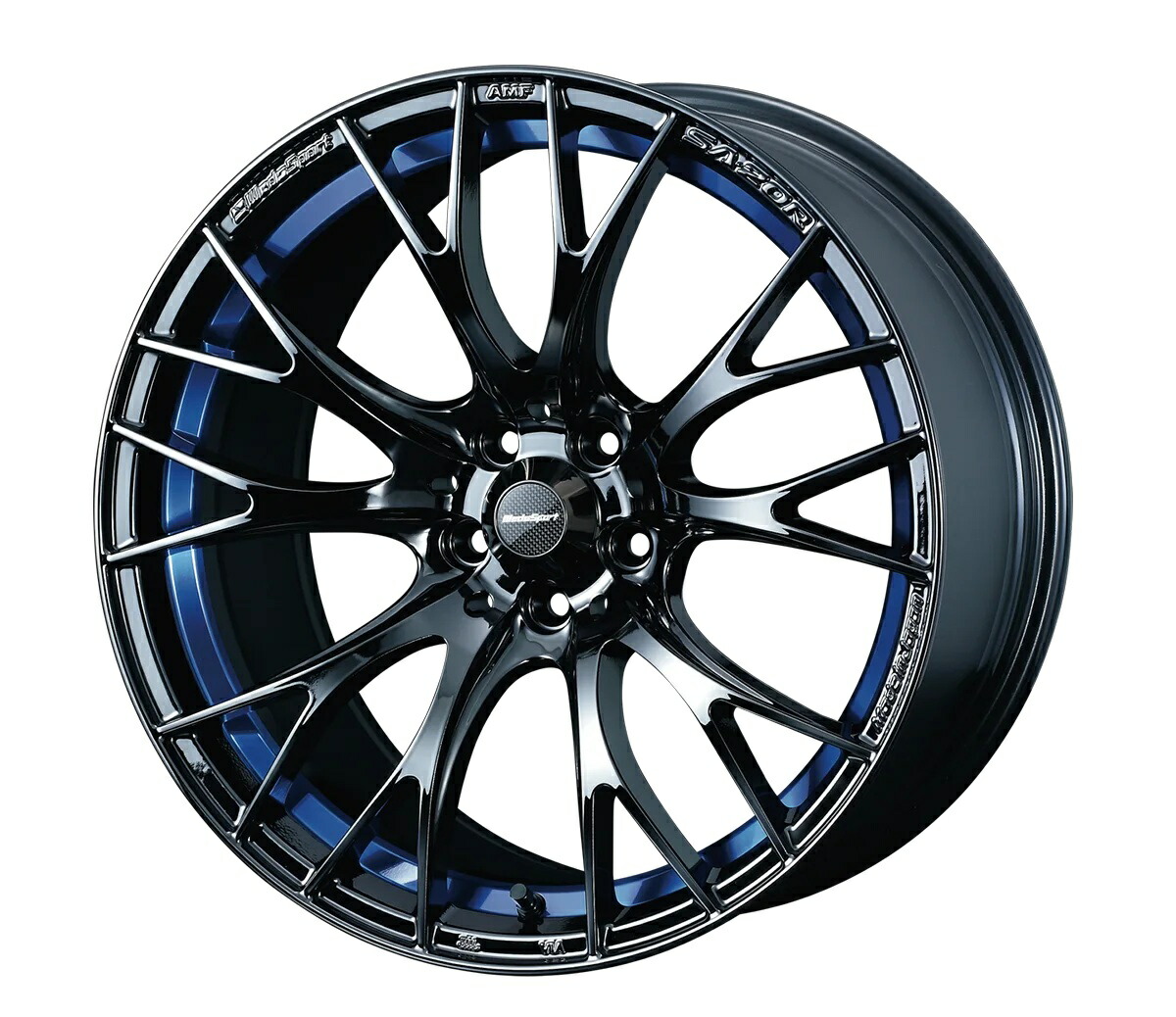 18インチ 5H100 9.5J+45 5穴 ホイール 4本 BLC 2 ブルーライトクロームツー WEDS WedsSport SA-20R