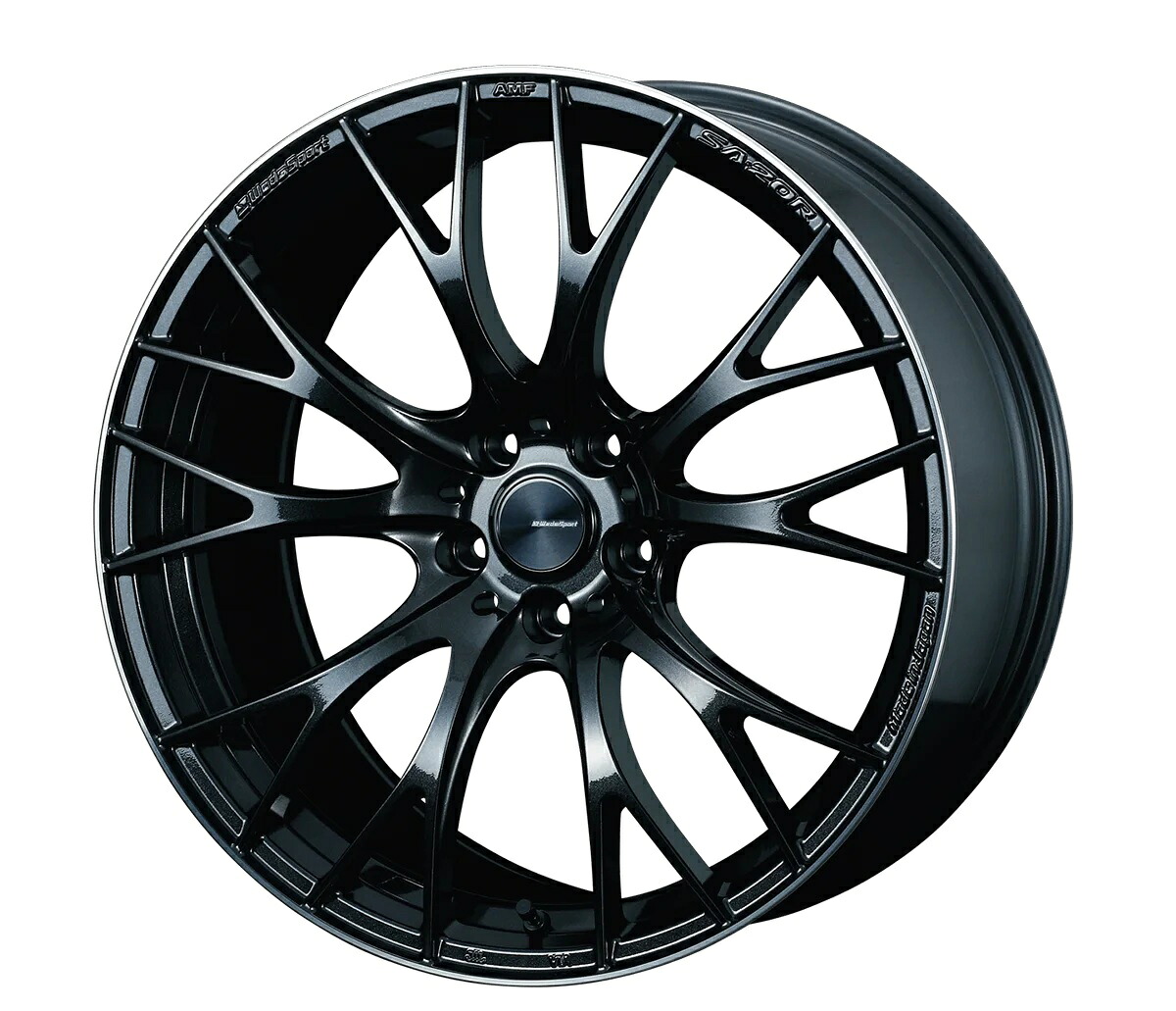 20インチ 5H114.3 8.5J+45 5穴 ホイール 1本 METAL-BLACK F メタルブラックエフ WEDS WedsSport SA-20R｜シンシアモール 店