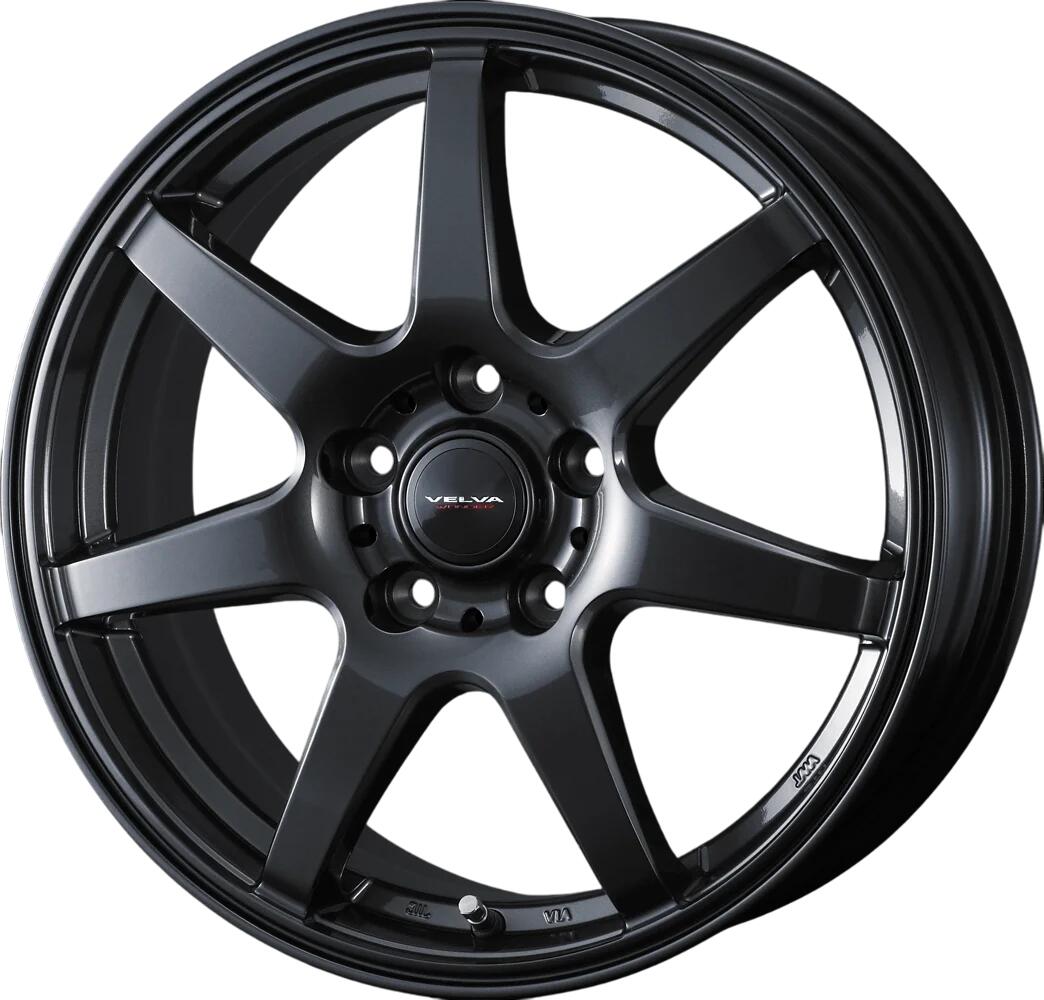 19インチ 5H114.3 7.5J+38 5穴 ヴェルヴァ ワンダー ホイール 4本 ディープメタル WEDS VELVA WONDER
