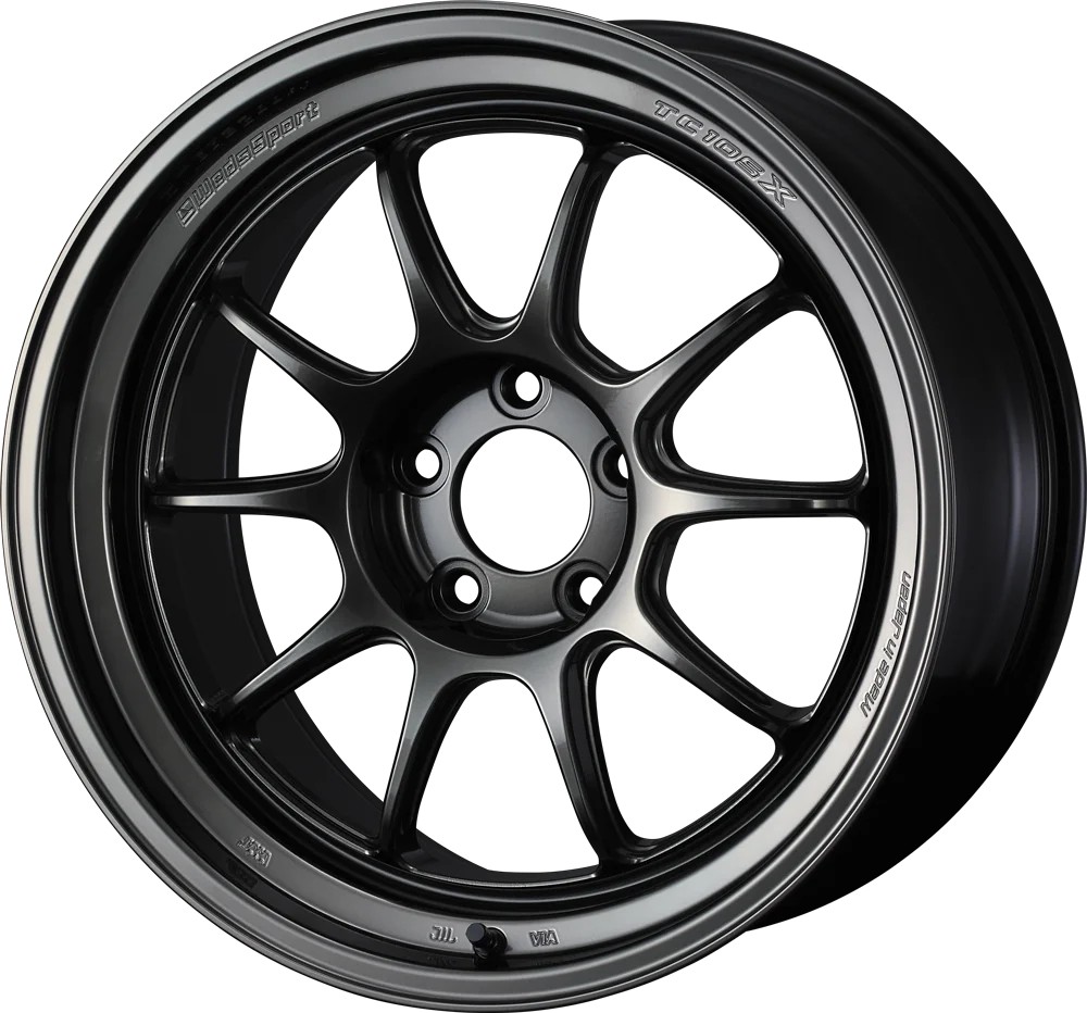 18インチ 5H114.3 9.5J+35 5穴 ホイール 4本 EJチタン EJ-TITAN WedsSport TC105X DSR ウェッズスポーツ