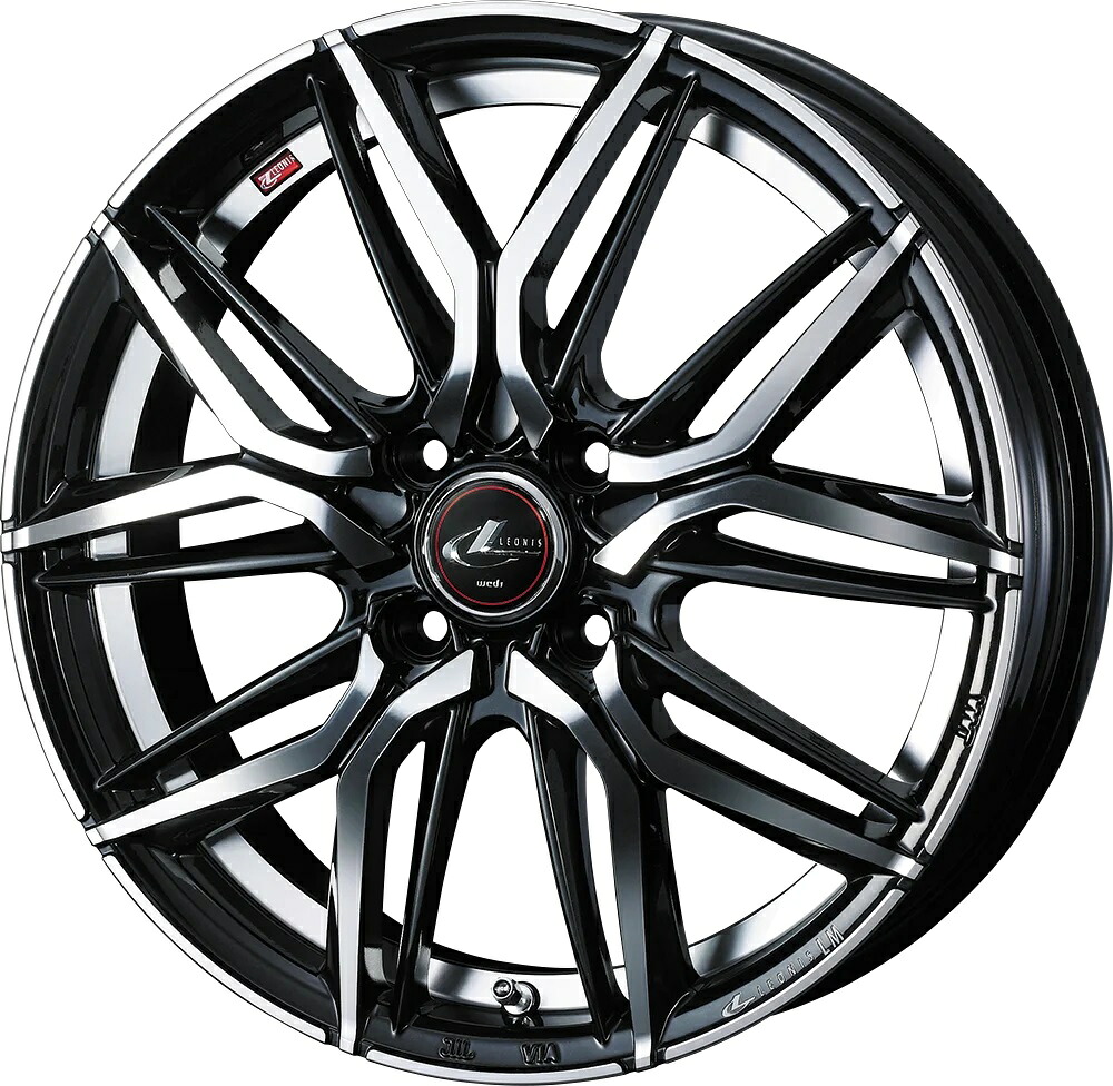 16インチ 5H100 6.5J+42 5穴 ウェッズ レオニス エルエム ホイール 4本 パールブラック ミラーカット PBMC WEDS LEONIS LM|シンシアモール 店