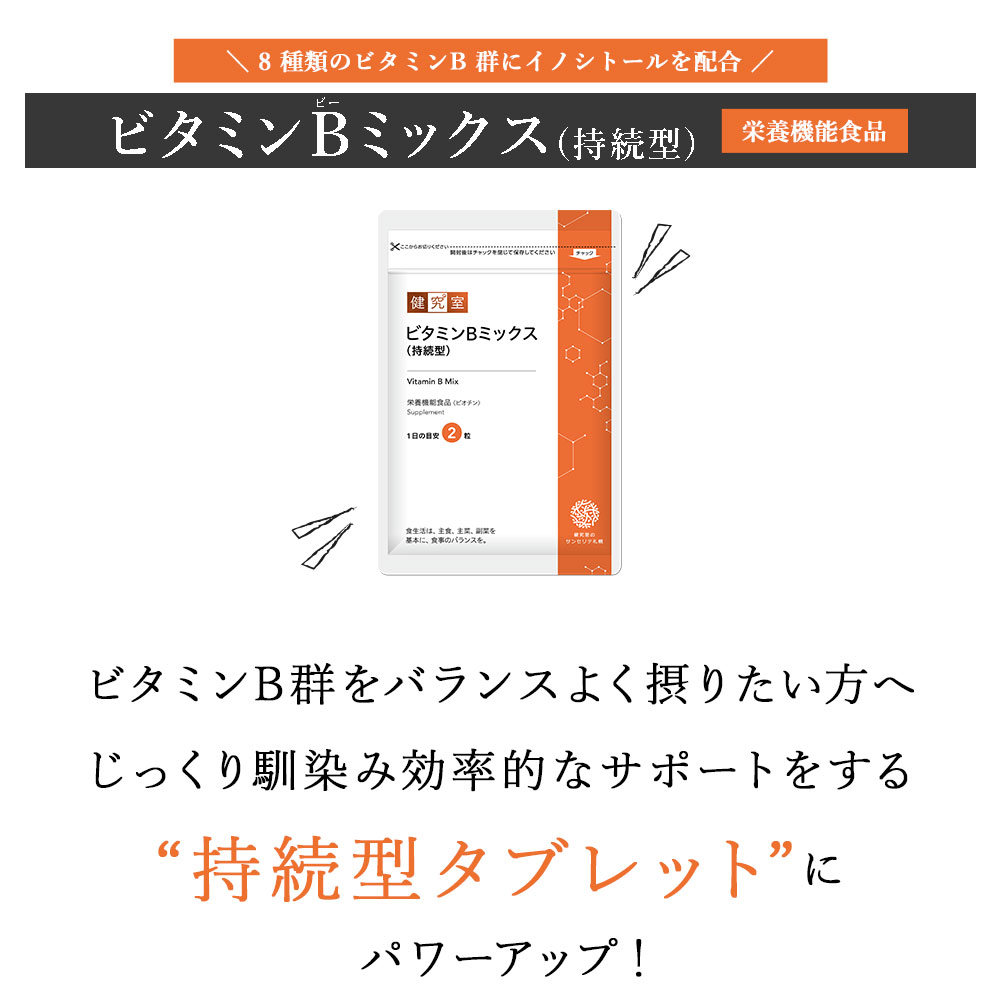 市場 ビタミンBミックス サプリメント 健康食品 持続型 栄養機能食品 国産 90日分 3袋セット サンセリテ