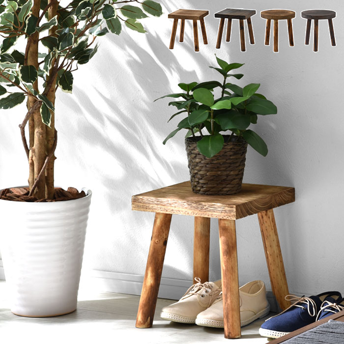 スツール　木製　2個セット　植物棚　アンティーク　収納　サイドテーブル　お得 スツール 木製 2個セット 植物棚 アンティーク 収納 サイドテーブル お