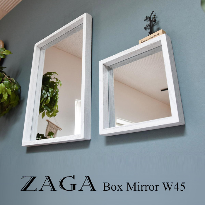 楽天市場】壁掛け 鏡 収納 棚付き 幅30 正方形 木製 角型 壁掛けミラー 