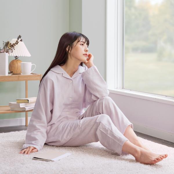 リフランス　リカバリーウェア　　パジャマ　綿麻　レディース　L Liflance(リフランス) | 綿の多重ガーゼ×プラウシオン®でリカバリー