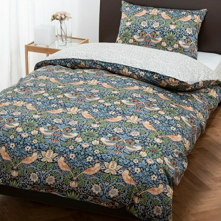 【新品】西川　サンダーソン　モリスギャラリー　掛けふとんカバー モリス ギャラリー 掛けふとんカバー(（シングルロング）150×210cm