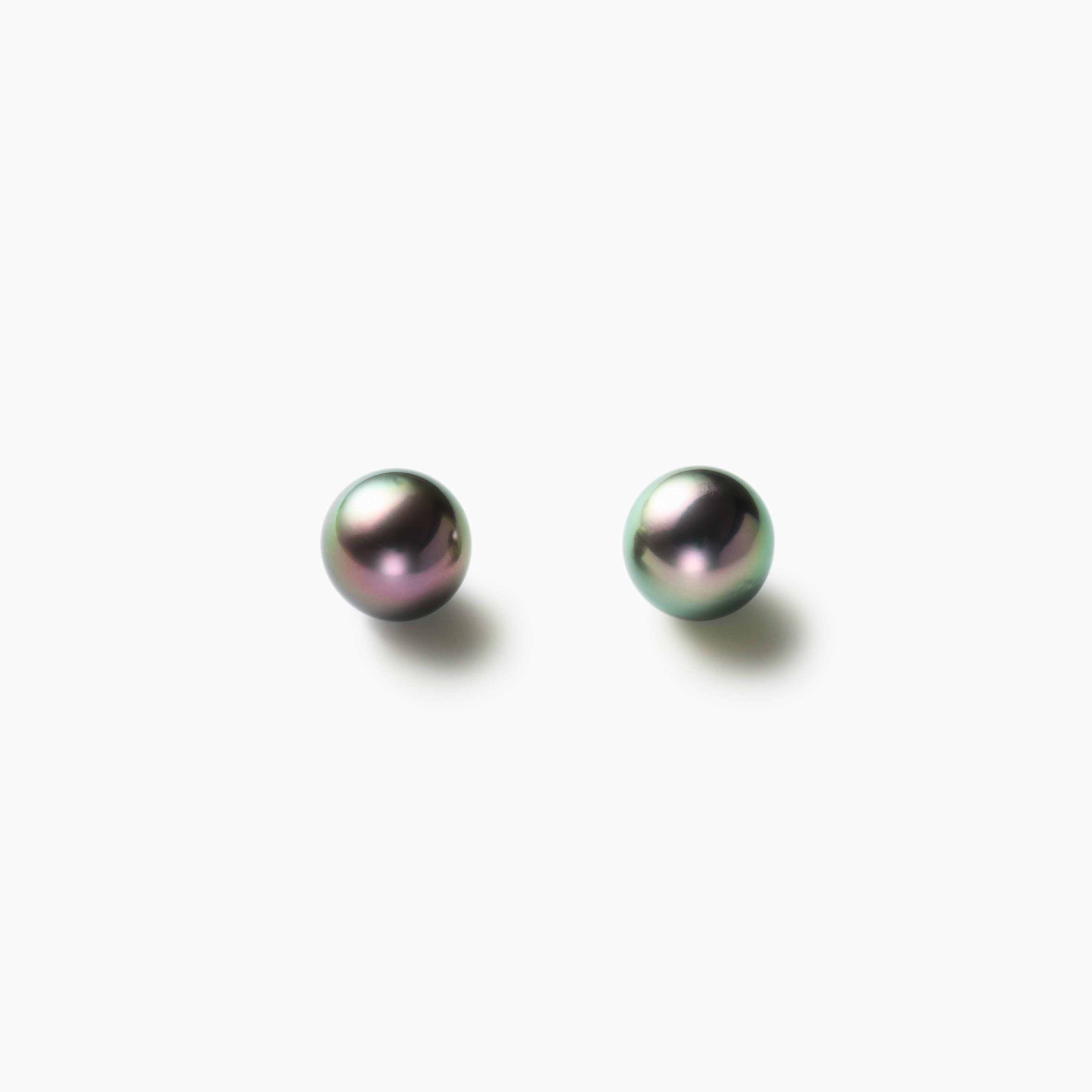 《真珠大卸からの直販》■テリ評価100点満点・最高級範疇の美しさを持つ10mmUP■ 黒蝶真珠イヤリング・ピアス用ペア珠[グリーン系プレミアムピーコック]10mmUP【送料無料】