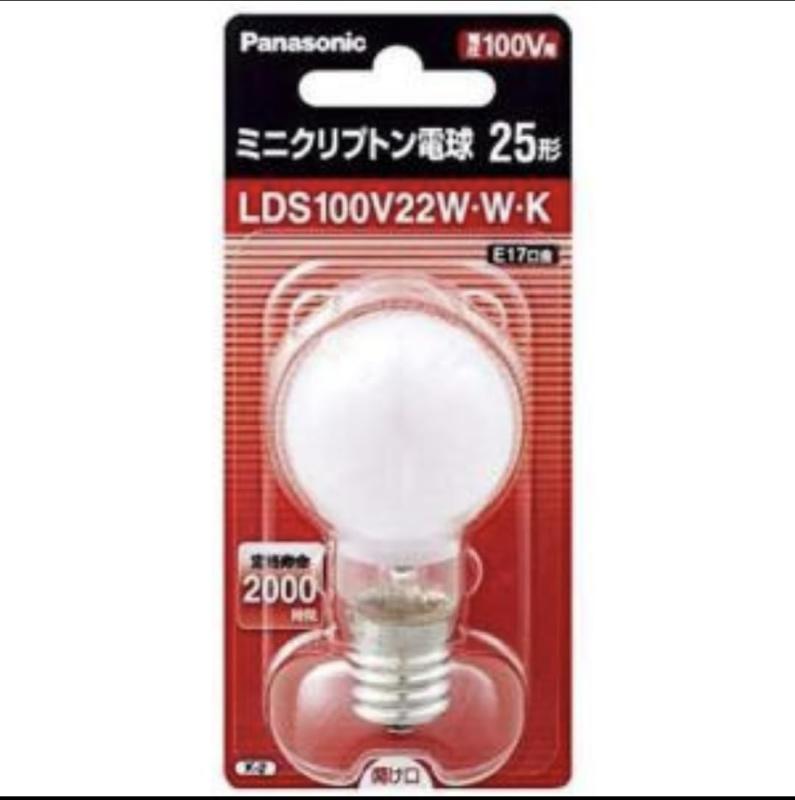 パナソニック ケース販売 5個セット ミニクリプトン電球 100V 25W形 ホワイト E17口金 LDS100V22WWK_set