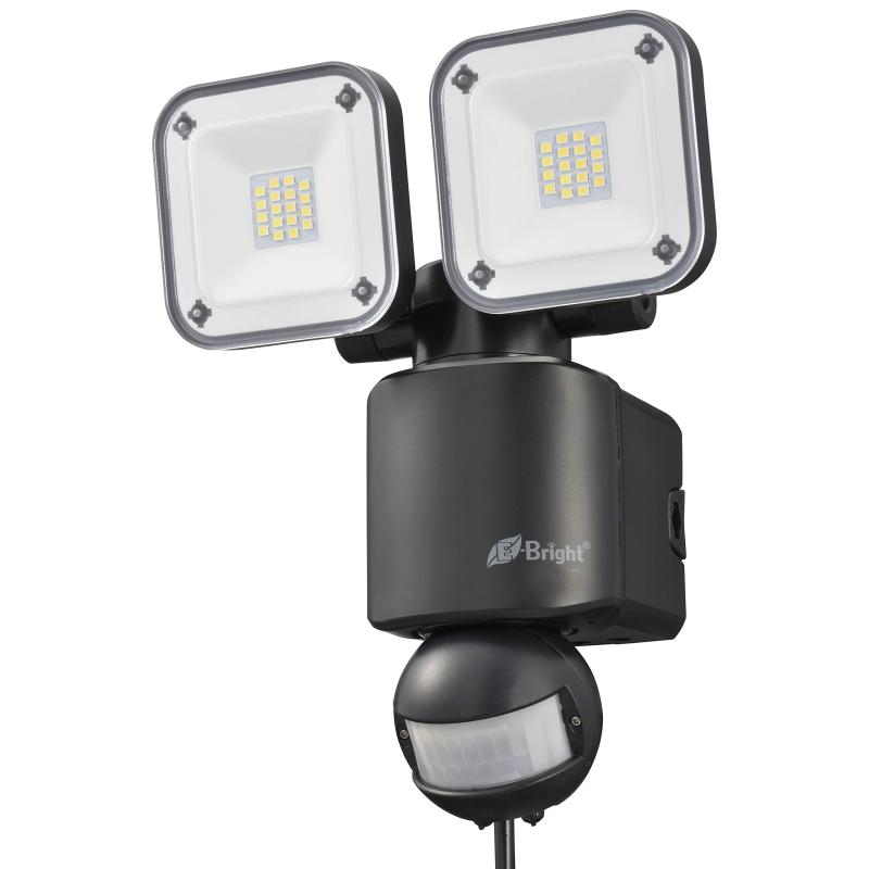 オーム(OHM) 電機 E-Bright LEDセンサーライト コンセント式 2灯 LS-A2305A19-K 06-4243black 13,551円
