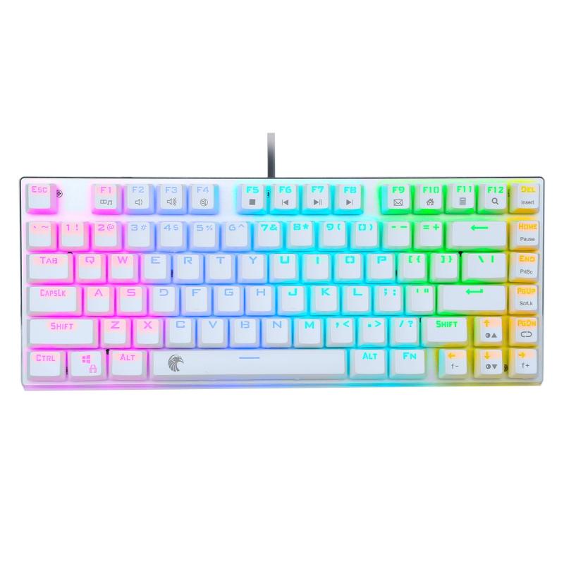 e元素ゲーミングキーボード 赤軸 青軸 茶軸81キーアンチゴーストキー メカニカル式LOLゲーム用キーボード RGB発光LEDバックライト付き USB有線高速反応 防水ゲーム用パソコンキーボード 5,748円