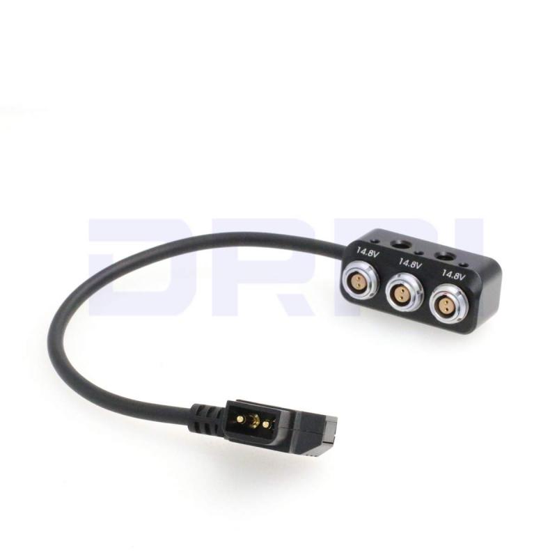 DRRI Dtap to 3X 0B 2ピン スプリッターボックス 12V カメラデバイス用 電源供給ディストリビューター Teradek Bolt/Paralinx