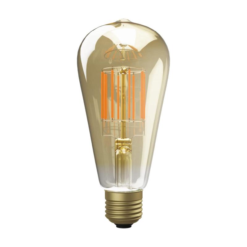 ビートソニック OnlyOne(オンリーワン) LED電球 Siphon(サイフォン) エジソン電球形 35W形相当 暖系電球色(2200K) E26 6.0W 450lm クリアガラス(ゴールドペイント) LDF30D