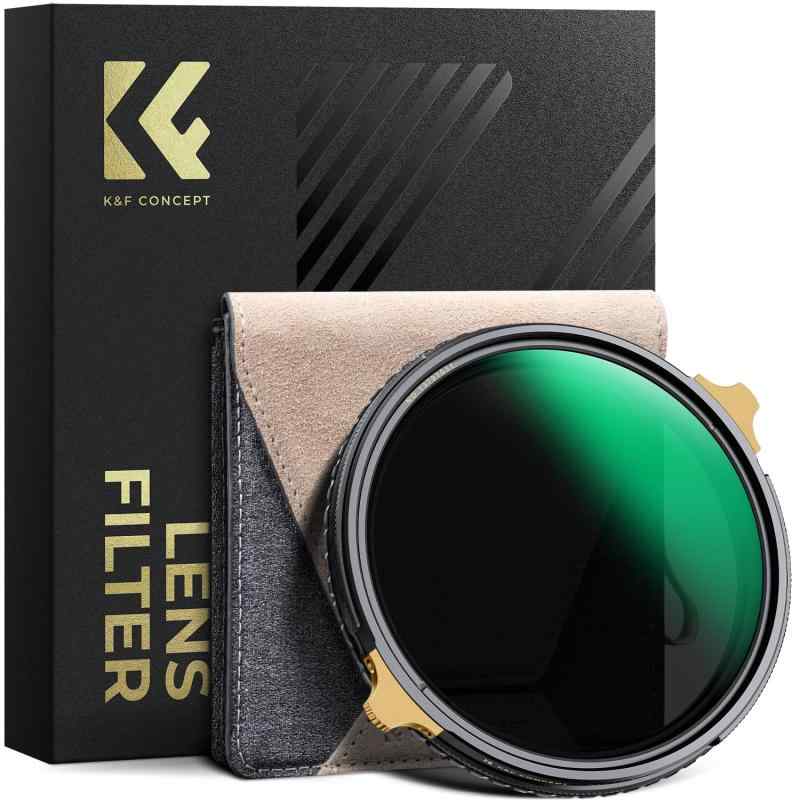 K&F CONCEPT ND2-32&CPLフィルター 可変NDフィルター 2in1 一枚二役 多機能フィルター