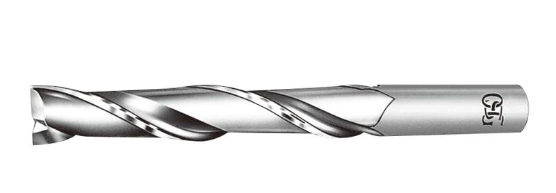 オーエスジー 2枚刃ハイススクエアエンドミルエキストラロング形 外径25mm 全長220mm 刃長150mm シャンク径25mm EXDL 25×220×150(81768)