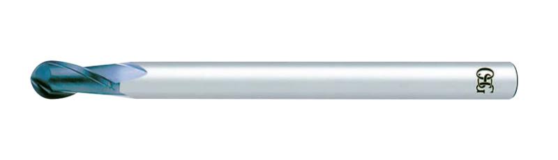 オーエスジー DIAコート2枚刃超硬ボールエンドミル 外径4mm 全長70mm 刃長8mm シャンク径4mm DIA-EBD R2×4-4(8504141)