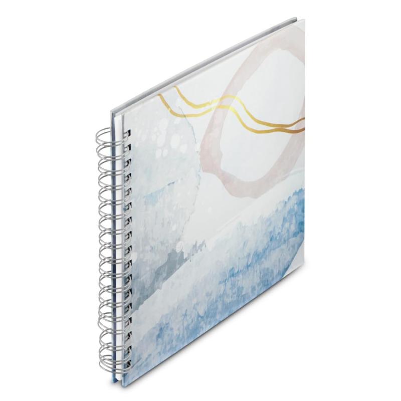 hama ドイツ Watercolor Spiral Album, 28x24 cm, 50 White Pages, blue画像
