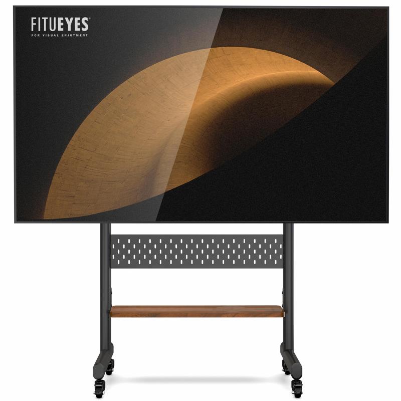 FITUEYES テレビスタンド Kシリーズ テレビ台 マウント付き 40～85インチテレビ対応 耐荷重60kg 有孔ボード付き 高さ調節可能 大容量収納 安定性よい 木製