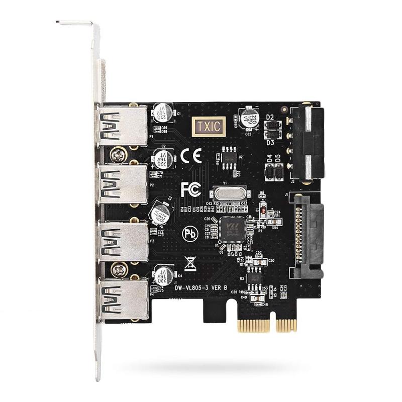 CYカード5 Gbps Type-E USB 3.1フロントパネルソケットとUSB 3.0 20ピンからPCI-E 1 Xクイックアダプタ、マザーボード用
