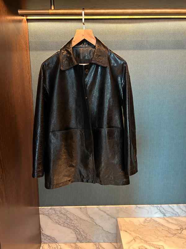 女性用 レザージャケット 北欧 レトロ ゆったりシルエット オイルワックス加工 羊革 革 カラー アウター カジュアル 普段使い スタイリッシュ｜sinkouecomart