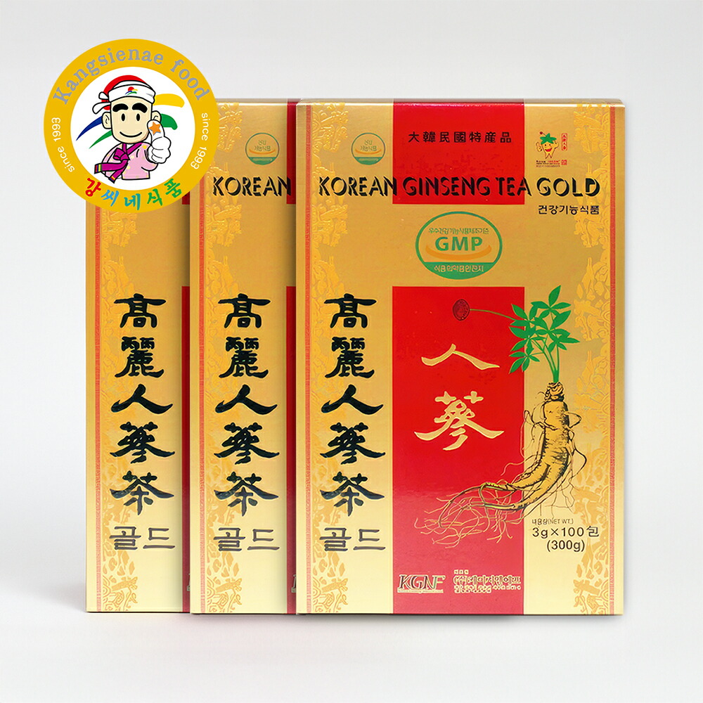 楽天市場】高麗人参茶GOLD 粉末状 木箱 3g×100包 健康茶 伝統茶 韓国