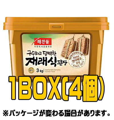 『ヘチャンドル』在来式デンジャン　３ｋｇ（■ＢＯＸ　４入）　＜韓国調味料・韓国味噌・韓国みそ＞イメージが変わる場合もございます