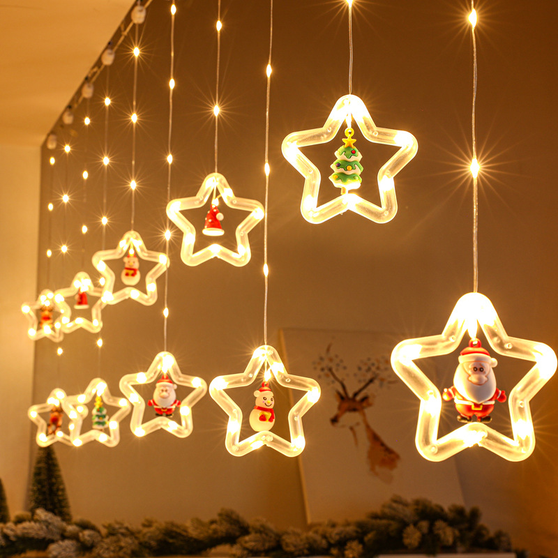 星 イルミネーション 飾り LEDライト LED電球 雑貨 装飾 ガーランド - 照明
