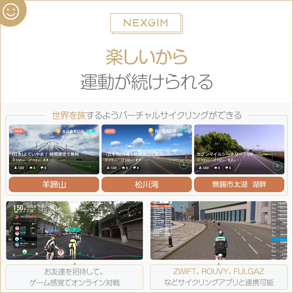 エアロバイクnexgimx05AIフィットネスバイク静音コンパクト折り畳み可能