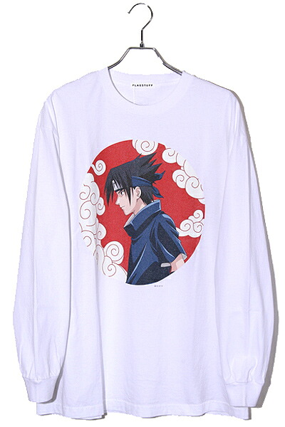 【中古】未当て嵌める品 フラグスタフ FLAGSTUFF L 未当て嵌める品 2025SS F-LAGSTUF-F × NARUTO フラグスタフ SASUKE L/S TEE サスケ 刷り上げる ロング捩り 長袖プルオーバー WHITE 白いこと 25SS-FSxNARUTO-01 /■In2 メンズ 【ベクター 古着】 250417